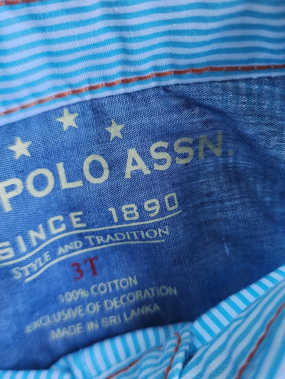 Lot Of 4 Boys Place Us Polo Assn Blue White Black Heao Aqua Button Toddler Sz 3T